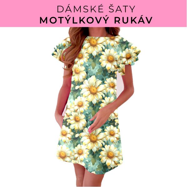 DÁMSKÝ střih - šaty s motýlkovým rukávem