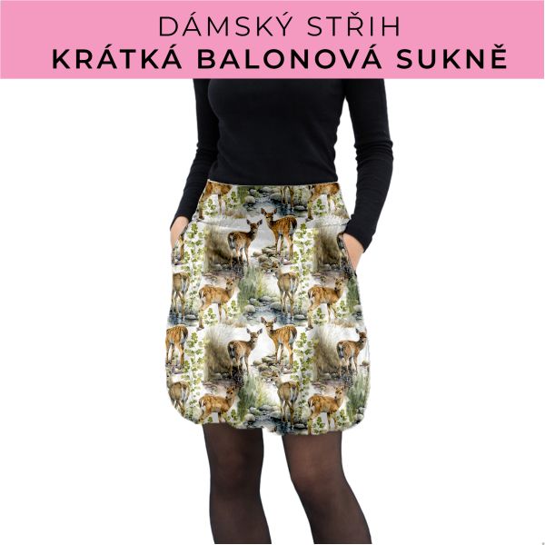 Dámský střih - balonová krátká sukně