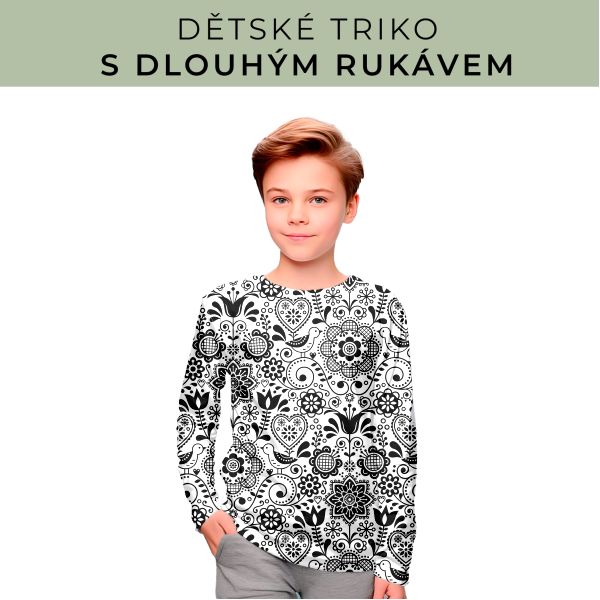 DĚTSKÝ střih - triko dlouhý rukáv