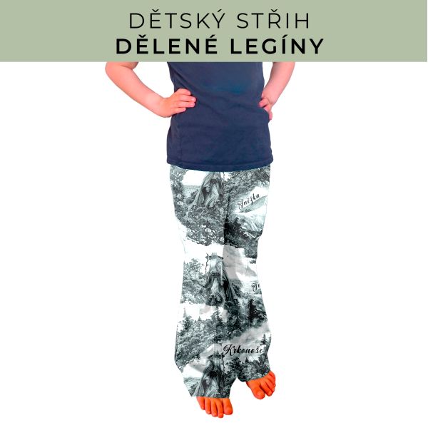 Dětský střih - Dělené legíny