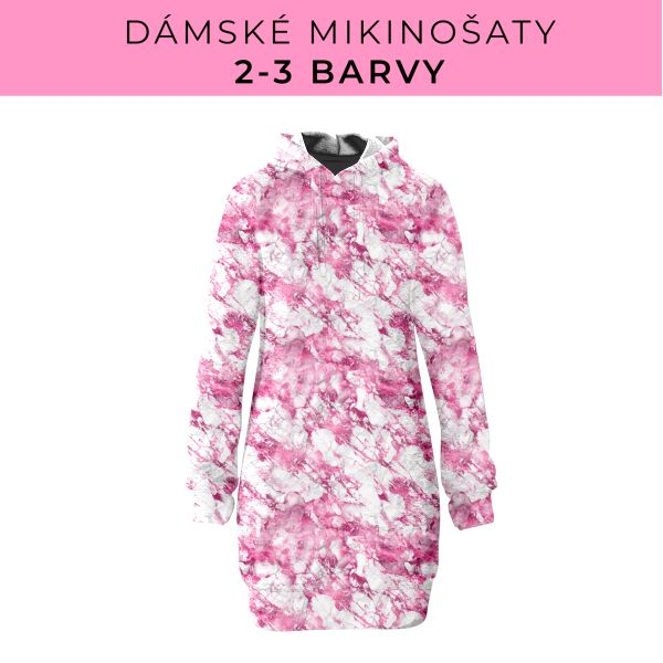 DÁMSKÝ střih - Mikinošaty 2-3 barvy