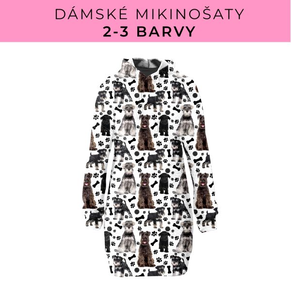 DÁMSKÝ střih - Mikinošaty 2-3 barvy