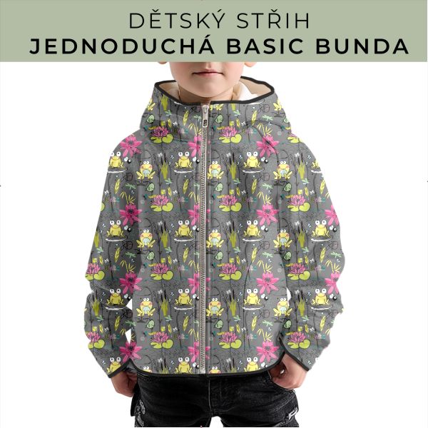 Dětský střih - jednoduchá dětská BASIC  bunda
