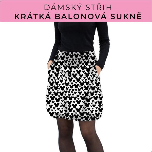 Dámský střih - balonová krátká sukně