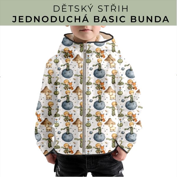 Dětský střih - jednoduchá dětská BASIC  bunda