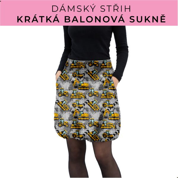 Dámský střih - balonová krátká sukně