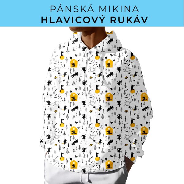 PÁNSKÝ střih - mikina s kapucí