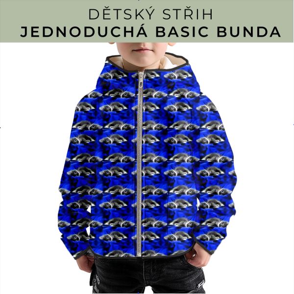 Dětský střih - jednoduchá dětská BASIC  bunda