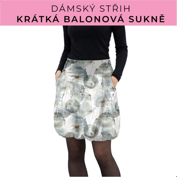 Dámský střih - balonová krátká sukně