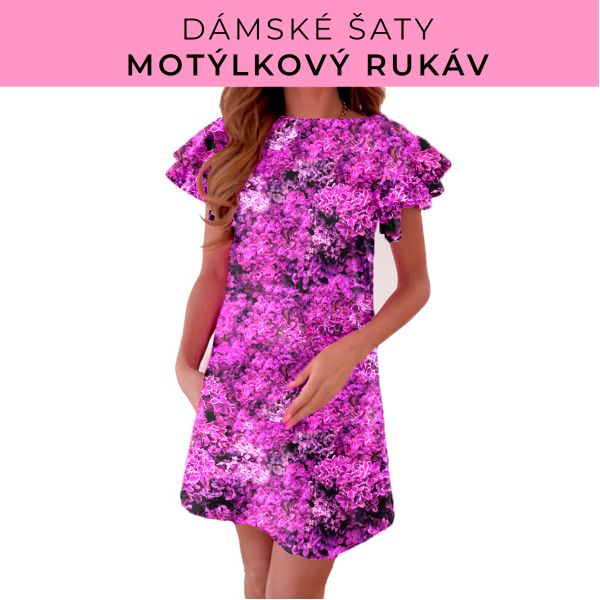 DÁMSKÝ střih - šaty s motýlkovým rukávem