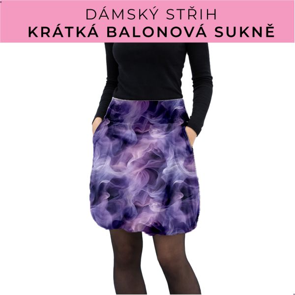 Dámský střih - balonová krátká sukně
