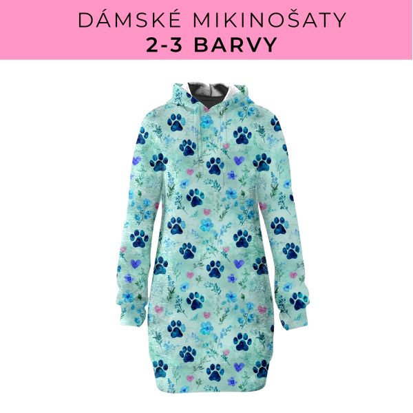 DÁMSKÝ střih - Mikinošaty 2-3 barvy