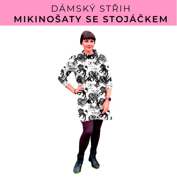Dámský střih - mikinové šaty se stojáčkem