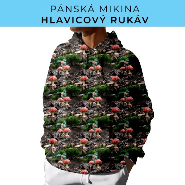 PÁNSKÝ střih - mikina s kapucí