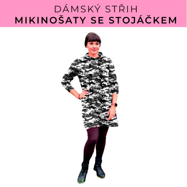 Dámský střih - mikinové šaty se stojáčkem