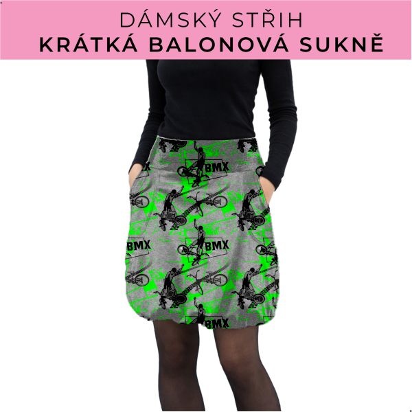 Dámský střih - balonová krátká sukně