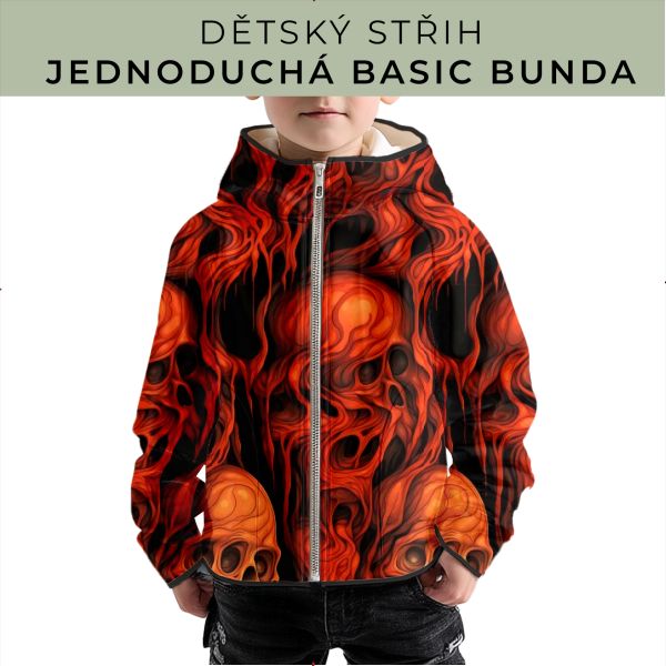 Dětský střih - jednoduchá dětská BASIC  bunda