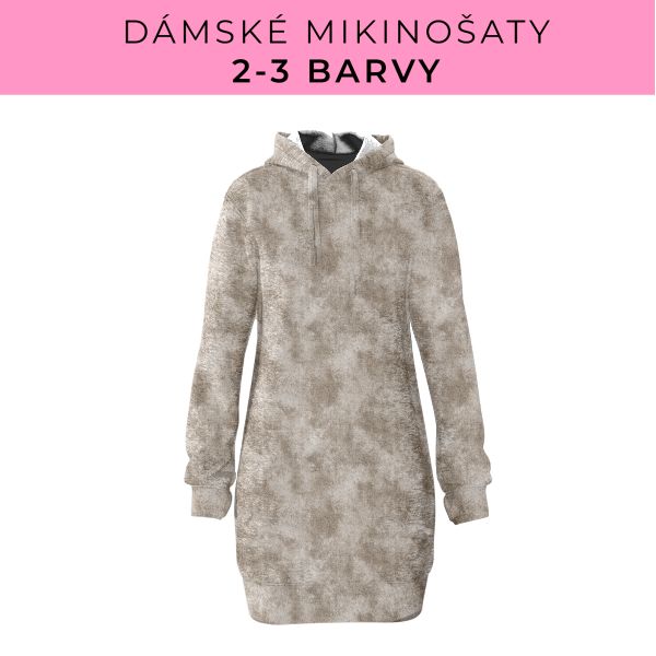 DÁMSKÝ střih - Mikinošaty 2-3 barvy