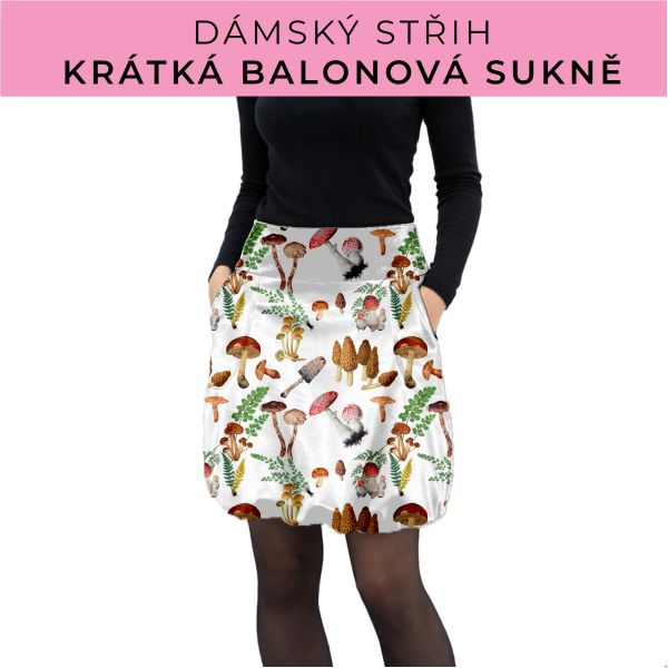 Dámský střih - balonová krátká sukně