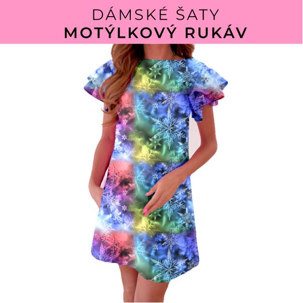 DÁMSKÝ střih - šaty s motýlkovým rukávem
