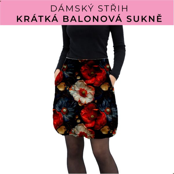 Dámský střih - balonová krátká sukně
