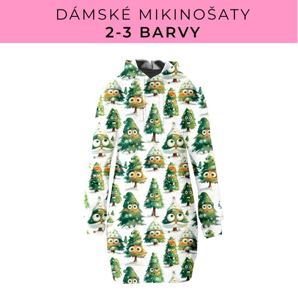 DÁMSKÝ střih - Mikinošaty 2-3 barvy