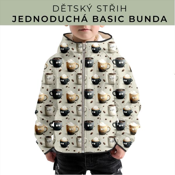 Dětský střih - jednoduchá dětská BASIC  bunda