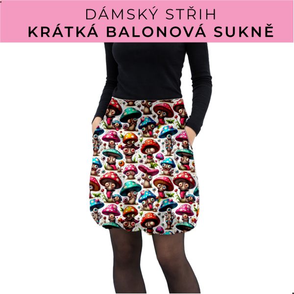 Dámský střih - balonová krátká sukně