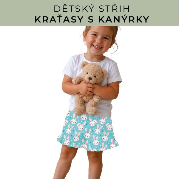 Dětský střih - Kraťásky s kanýrkem