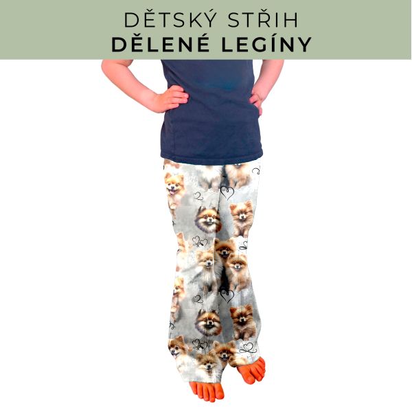 Dětský střih - Dělené legíny