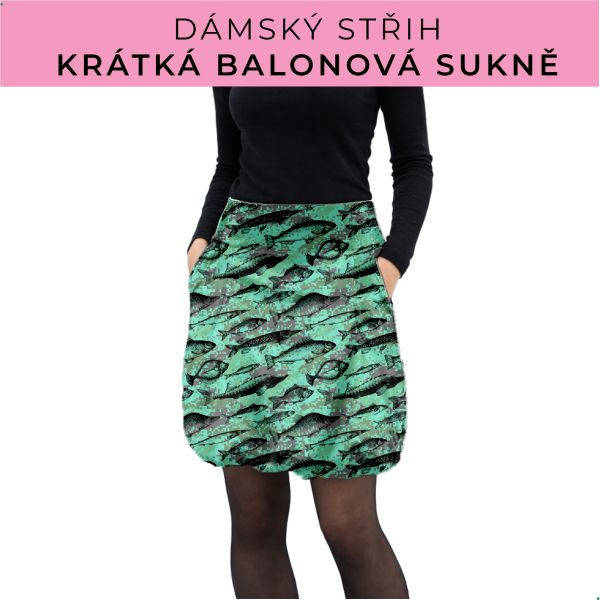 Dámský střih - balonová krátká sukně