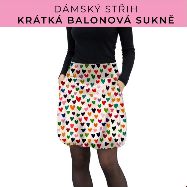 Dámský střih - balonová krátká sukně