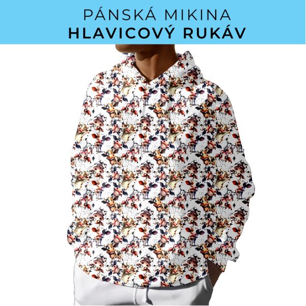 PÁNSKÝ střih - mikina s kapucí