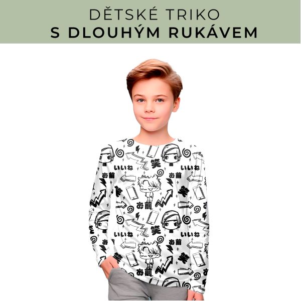 DĚTSKÝ střih - triko dlouhý rukáv