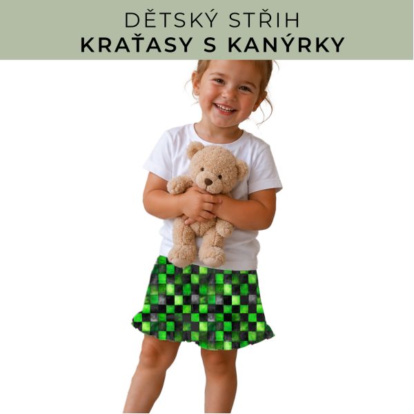 Dětský střih - Kraťásky s kanýrkem