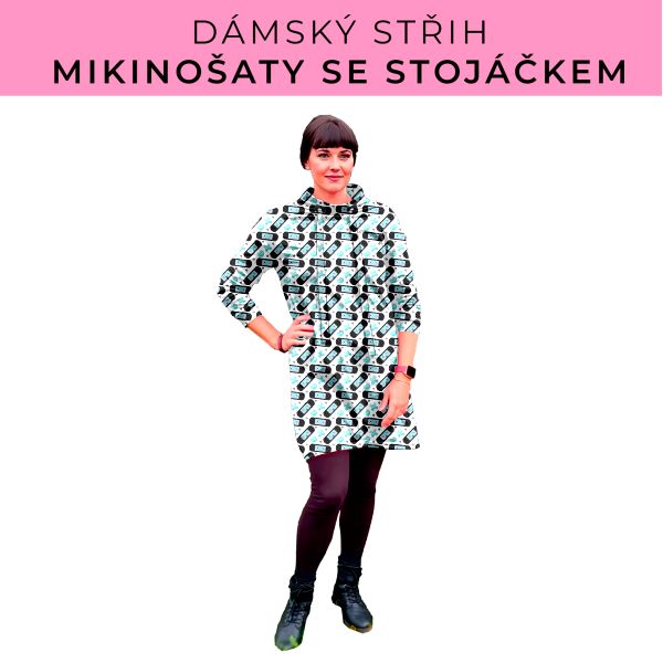 Dámský střih - mikinové šaty se stojáčkem