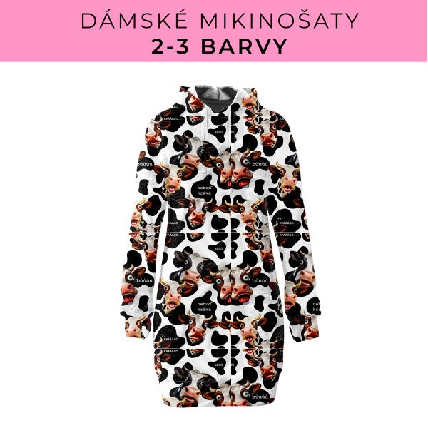 DÁMSKÝ střih - Mikinošaty 2-3 barvy