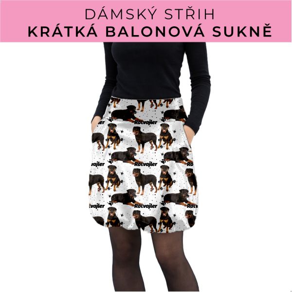 Dámský střih - balonová krátká sukně