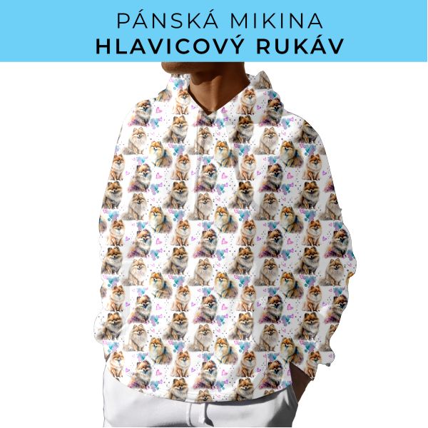 PÁNSKÝ střih - mikina s kapucí