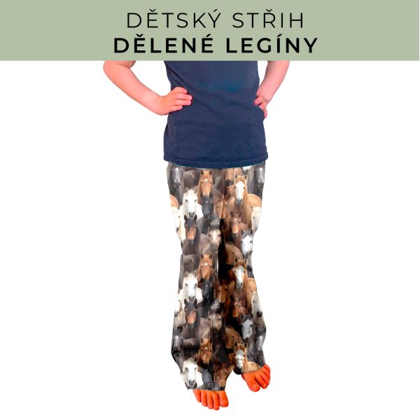 Dětský střih - Dělené legíny
