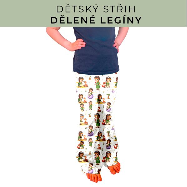 Dětský střih - Dělené legíny