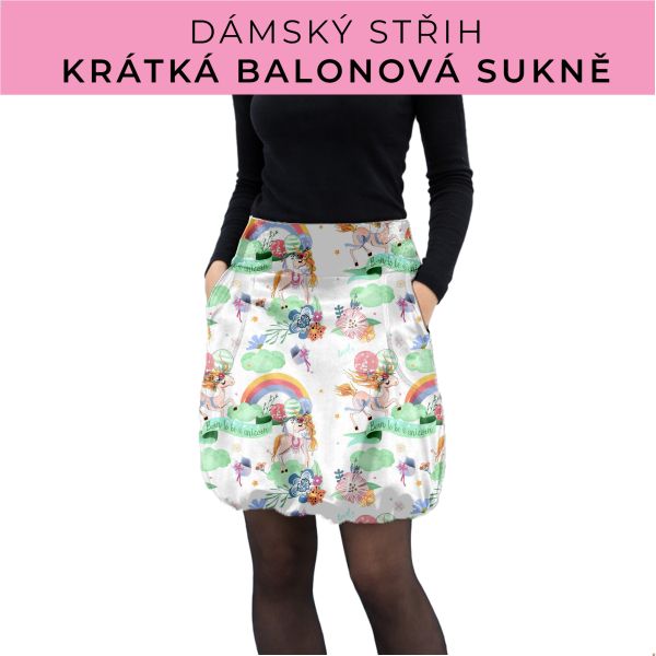 Dámský střih - balonová krátká sukně