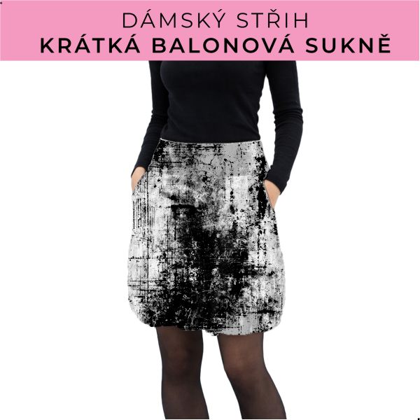 Dámský střih - balonová krátká sukně