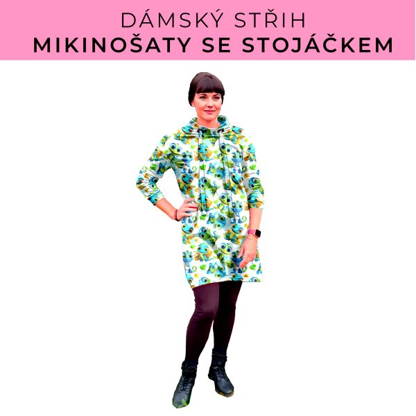 Dámský střih - mikinové šaty se stojáčkem