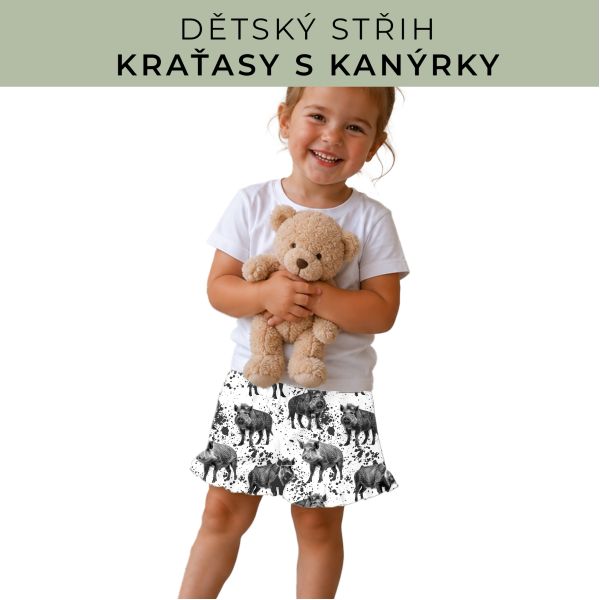 Dětský střih - Kraťásky s kanýrkem