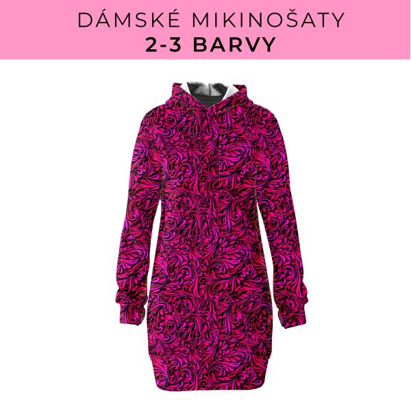 DÁMSKÝ střih - Mikinošaty 2-3 barvy