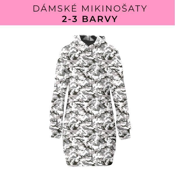 DÁMSKÝ střih - Mikinošaty 2-3 barvy