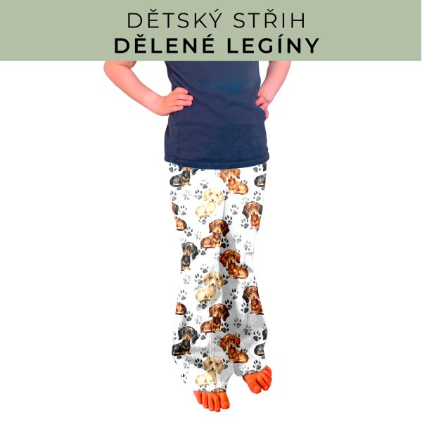 Dětský střih - Dělené legíny