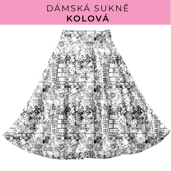 DÁMSKÝ střih - Kolová sukně