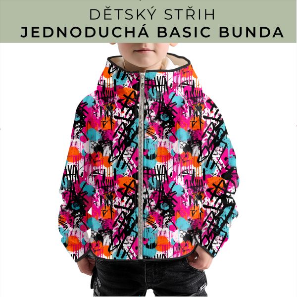 Dětský střih - jednoduchá dětská BASIC  bunda